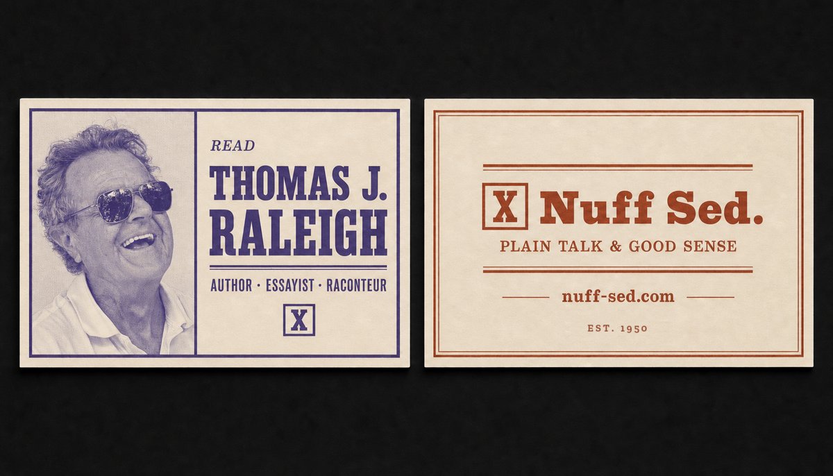 Nuff Sed calling card, alternate
